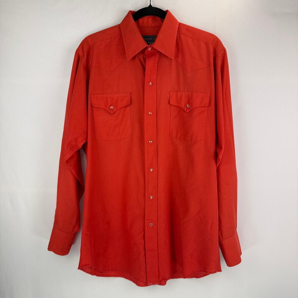 Vintage Panhandle Slim Pearl Snap Rodeo Shirt Size 16x35